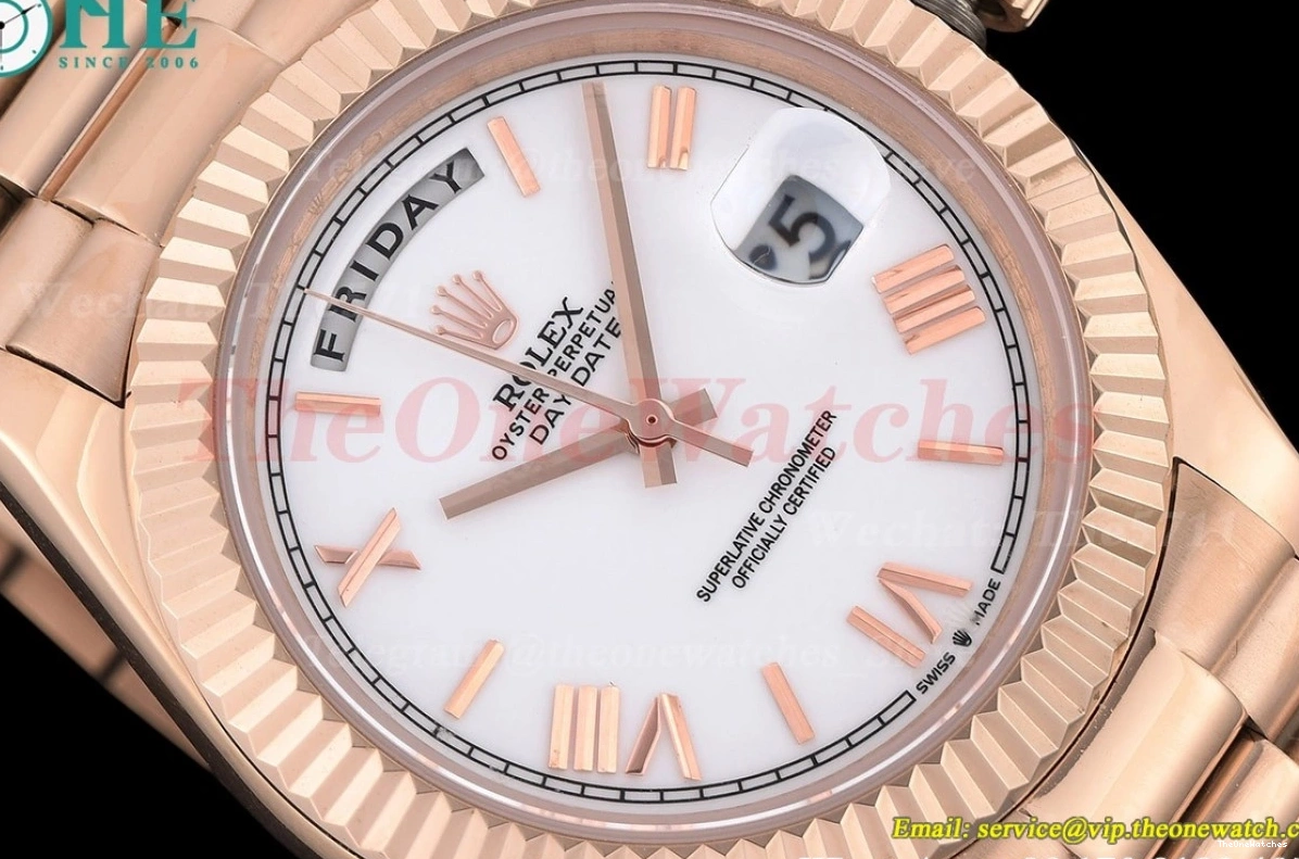 MY8215 GDF Daydate RG RG Dial White 40mm 0110